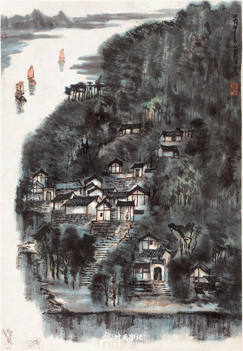 李可染-蜀中小景46×66.jpg