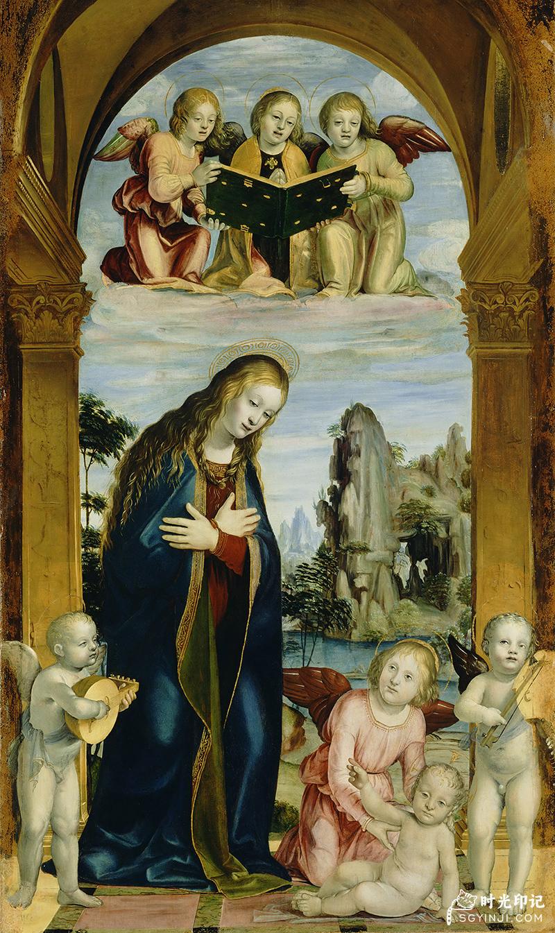1696137646411524.jpg Бернардино-Дзенале-(Bemardino-Zenale)-(1464-1526).-Поклонение-младенцу-с-музыцир.-ангелами-(143х85-см)-(ок.1502)-(Лос-Анжелес,-музей-Пола-Гетти).jpg