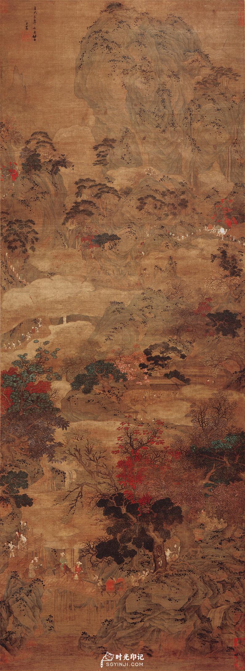 元--赵孟頫-蜀道难-绢本-56.6x154.jpg