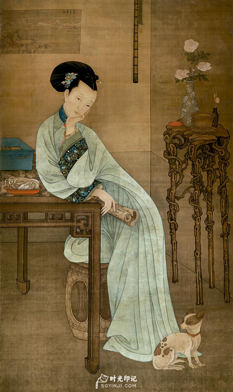 清-冷枚-春阁倦读轴-绢.jpg