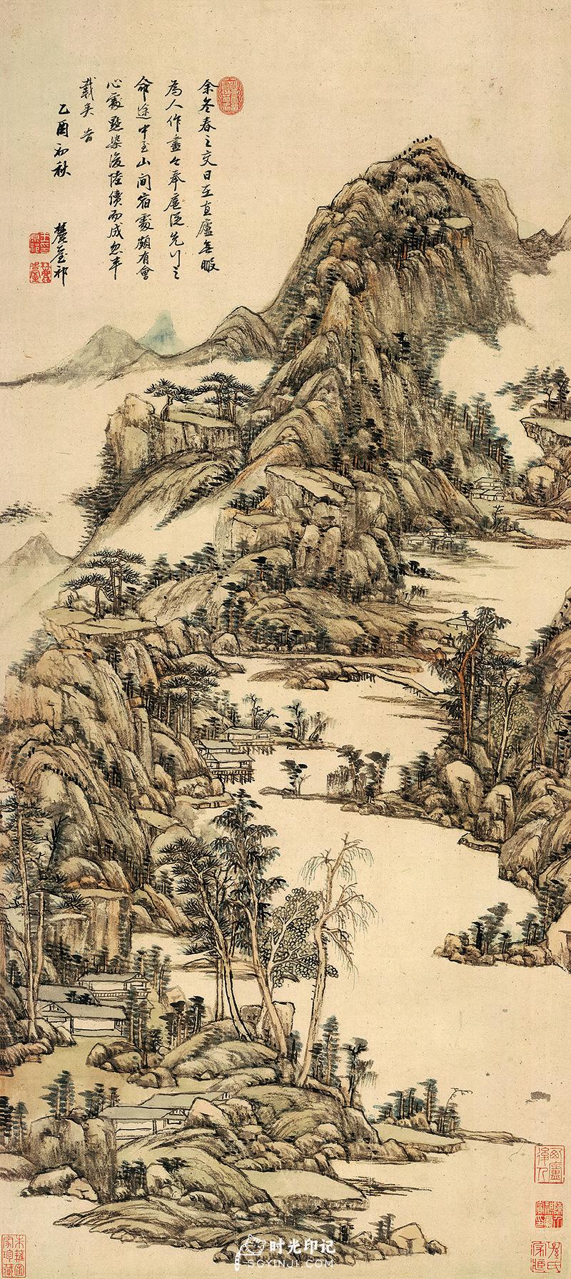 清-王原祁-山中早春图-纸本100x44.7.jpg