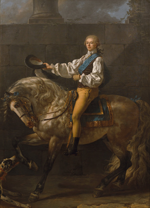斯坦尼斯拉斯·波托茨基伯爵骑马的肖像